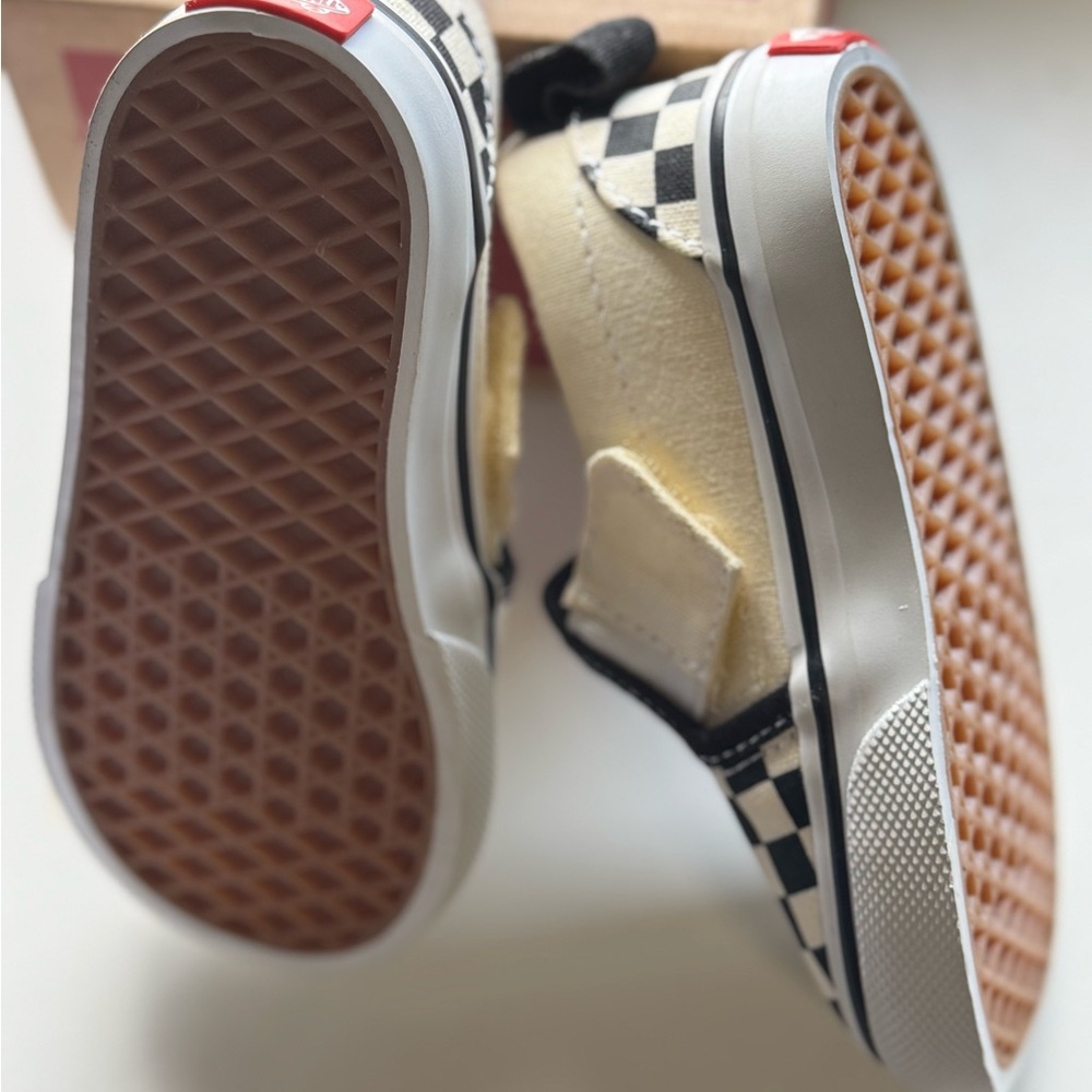 Vans Black/white Checkerboard Slip-Ons 5.5 toddler - Picture 4 of 5